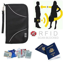 Load image into Gallery viewer, SAFE JOURNEY RFID BLOCKER Passport and Credit Card Protector Wallet - VistaShops - 2
